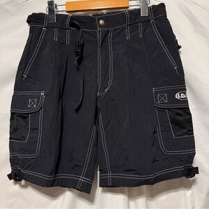 Louis Garneau Men’s Black Cycling Cargo Shorts M • Sporty Streetwear | Gorpcore